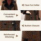 ❄️Promotions d'hiver❄️ Manteau chaud élégant avec poches pour femmes