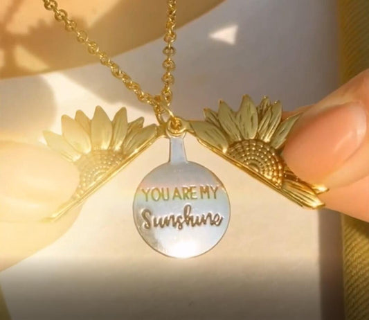 Collier Girasol "You Are My Sunshine" avec pochette de rangement