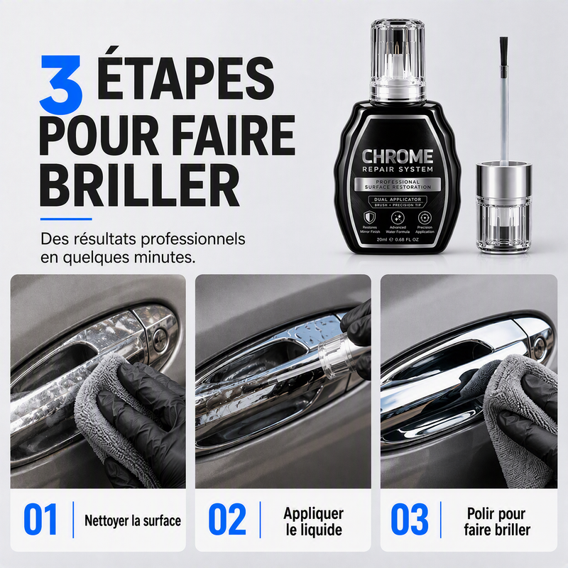 Stylo de réparation chromé professionnel