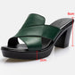 Plate-forme pour femmes Slip on Chunky Sandales à talons hauts