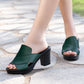 Plate-forme pour femmes Slip on Chunky Sandales à talons hauts
