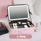 Trousse de maquillage portable avec miroir LED – Maquillage parfait partout