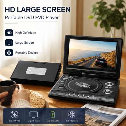 🔥📺‑57% ! Lecteur DVD portable 7,8’’ HD, 50 000 ventes ! Rechargeable multi‑formats voyage