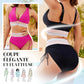👙Ensemble de bikini très cintré avec contrôle du ventre et design en blocs de couleur