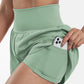 ✨️ Vente chaude 2025 49% DE🥰 Short de yoga 2-en-1 avec taille haute et poches latérales