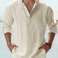 🔥50% de réduction🔥Chemise à manches longues pour hommes, en coton et lin