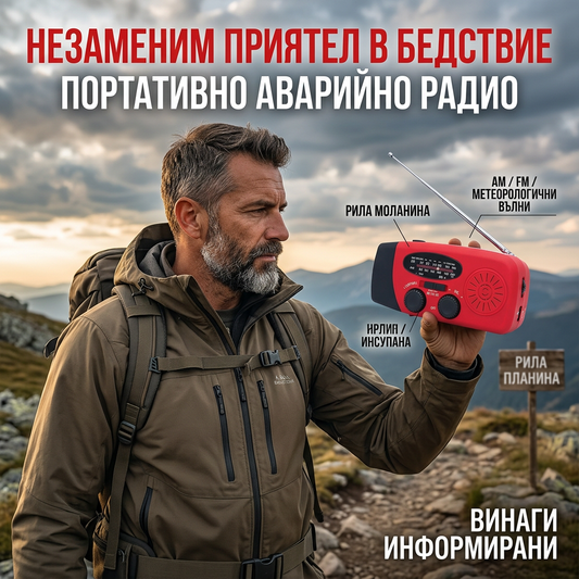 🚨 Radio d'urgence portable multifonctionnelle - solaire, avec dynamo manuelle et chargement USB | Récepteur AM/FM, lampe torche LED, signal SOS et batterie externe 🌞🔋