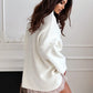 🎅Offre spéciale de Noël 🎅Ensemble Sweatshirt Ample à col Roulé et Mini Robe en Gaze Sans Manches pour Femmes💗