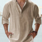 🔥50% de réduction🔥Chemise à manches longues pour hommes, en coton et lin