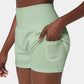 ✨️ Vente chaude 2025 49% DE🥰 Short de yoga 2-en-1 avec taille haute et poches latérales