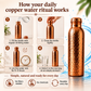 💧 Gourde premium en cuivre massif 100 % – Sans plastique et inspirée de l'Ayurveda