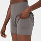 ✨️ Vente chaude 2025 49% DE🥰 Short de yoga 2-en-1 avec taille haute et poches latérales