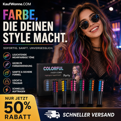 🔥🎁 2 achetés, 1 offert ! 🥳💞 Plus de 50 000 vendus ! 🎨💇‍♀️ Peigne colorant temporaire pour cheveux – Mèches rapides et douces pour les fêtes et festivals | Compact et portable