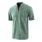 🌸Soldes de printemps : 50 % de réduction👕T-shirt rétro gothique pour homme, col en V lacé, poche en lin