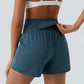 ✨️ Vente chaude 2025 49% DE🥰 Short de yoga 2-en-1 avec taille haute et poches latérales