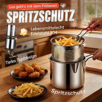 🍳 50 % DE RÉDUCTION ! 🍟 Friteuse multifonctionnelle en acier inoxydable 304 – Robuste, résistante à la chaleur et polyvalente – Idéale pour des fritures croustillantes à la maison ✨