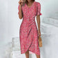 🌷51% DE RÉDUCTION🌷Robe imprimée florale à col en V pour femme