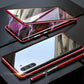 Coque de téléphone double face en verre trempé magnétique pour Samsung, incassable et résistante aux fissures