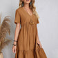 👚💃Robe fluide décontractée à nouer à la taille