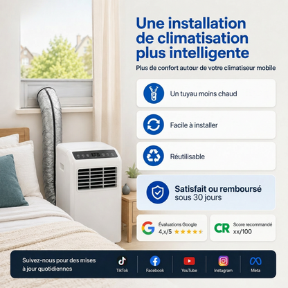 🔥Housse isolante pour tuyau de climatisation : un indispensable pour l’été