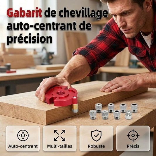 Kit de gabarit vertical auto-centrant pour tourillons