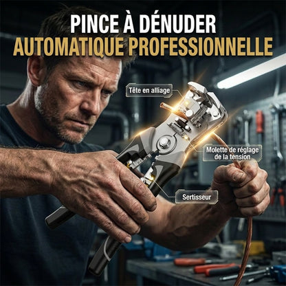Pince à dénuder et à sertir auto-ajustable