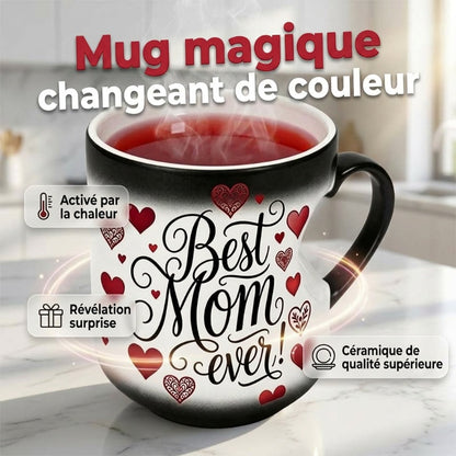 Mug thermoréactif à changement de couleur “Best Mom Ever“