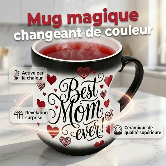 Mug thermoréactif à changement de couleur “Best Mom Ever“