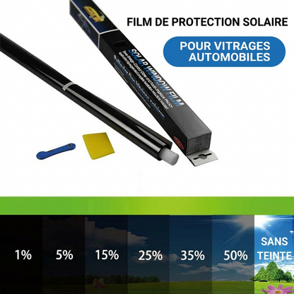 Film de protection solaire pour vitres automobiles
