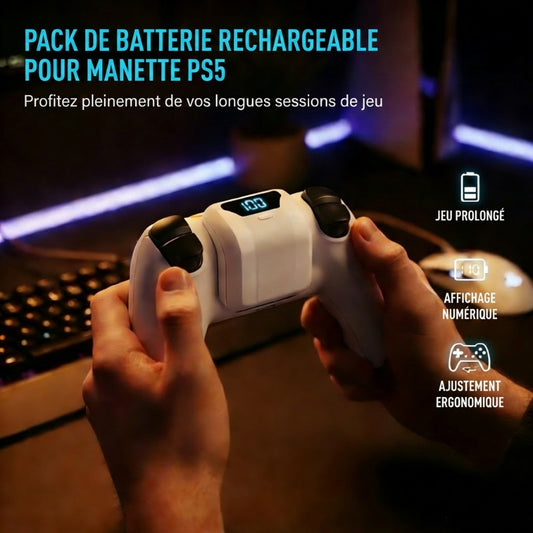 Pack de batterie rechargeable pour manette PS5