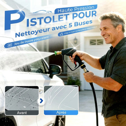 Pistolet pour Nettoyeur Haute Pression avec 5 Buses