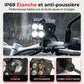 Projecteur LED moto haute puissance à quatre lentilles