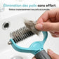 Peigne de toilettage double face pour chiens et chats