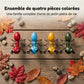 Statue de fourmi de jardin en métal coloré