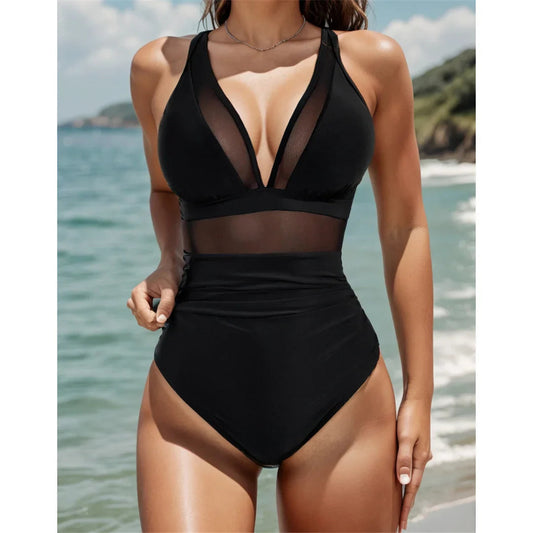 👙Badeanzug en Maille Pour le Contrôle du Ventre🏝️