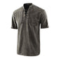 🌸Soldes de printemps : 50 % de réduction👕T-shirt rétro gothique pour homme, col en V lacé, poche en lin