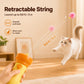 Baguette électrique pour chat d'intérieur, jouet interactif rétractable automatique 2026 avec balle en peluche, lanceur de balles en peluche, jouet d'enrichissement pour chatons et chats adultes dans les foyers avec plusieurs animaux.