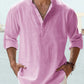🔥50% de réduction🔥Chemise à manches longues pour hommes, en coton et lin