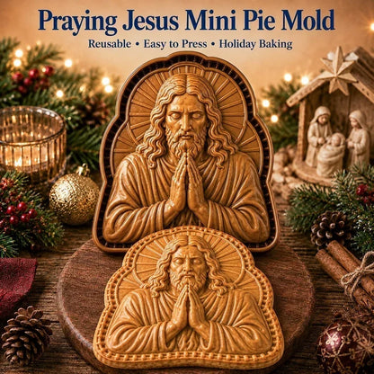 🔥OFFERTA SPECIALE 49% DI SCONTO✝️ Collezione di stampi per mini torte natalizie “Faith & Nativity” | Stampi riutilizzabili in rilievo per realizzare torte con dettagliate raffigurazioni di Gesù in preghiera, la stalla della Natività e altro ancora🥧✨