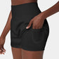 ✨️ Vente chaude 2025 49% DE🥰 Short de yoga 2-en-1 avec taille haute et poches latérales