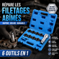 🚗 Lot de 10 Outils de Réparation de Filetages Auto – Acier Rapide (HSS) & Inserts Inox – Kit Helicoil/Recoil for M5–M12