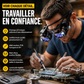 🔍💡 Loupe de Précision avec Éclairage LED – Lentilles Interchangeables, Grossissement 2× à 25× et 2 Configurations