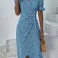 🌷51% DE RÉDUCTION🌷Robe imprimée florale à col en V pour femme