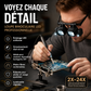 🔍💡 Loupe de Précision avec Éclairage LED – Lentilles Interchangeables, Grossissement 2× à 25× et 2 Configurations