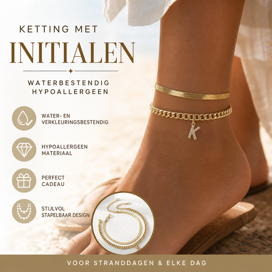 📿✨ Collier initial – résistant à l'eau, hypoallergénique, cadeau parfait !