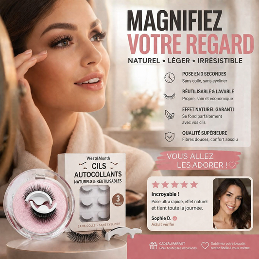 -50% Aujourd’hui 💦✨ Faux Cils Auto-Adhésifs Waterproof
