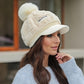📢📢50% RÉDUCTION DERNIER JOUR! 🎁Le meilleur cadeau pour elle 🎁👒 - chapeau d'hiver pour femme à bord court🥰