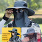 🧢 50% DE RÉDUCTION ☀️ Chapeau de soleil professionnel UPF50+ – Large bord + masque facial – Respirant, anti-insectes & protection solaire totale – idéal pour randonnée, jardinage ou plage en été 🏞️
