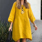 💥Nouveauté à moitié prix💗Robe ample décontractée de couleur unie