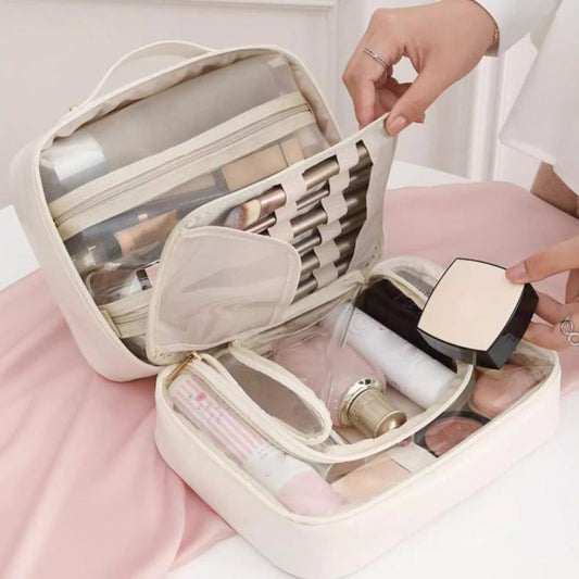 Trousse de toilette et de cosmétique à compartiments multiples